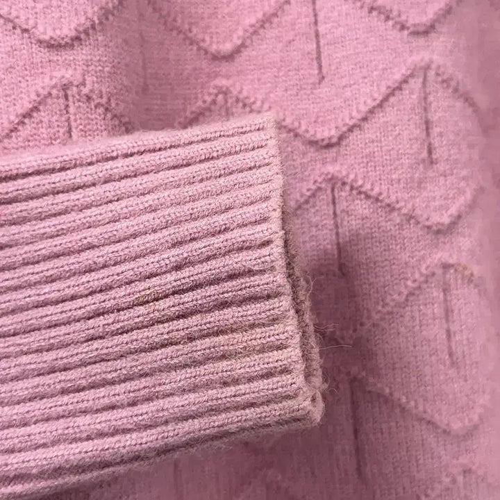 [BUNJANG] Pink Ribbed Knit / 핑크 골지 니트