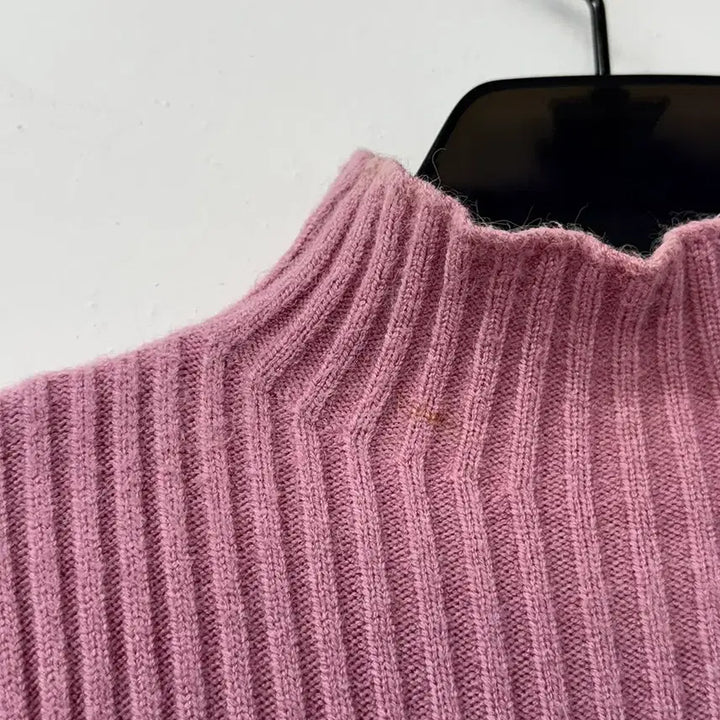 [BUNJANG] Pink Ribbed Knit / 핑크 골지 니트