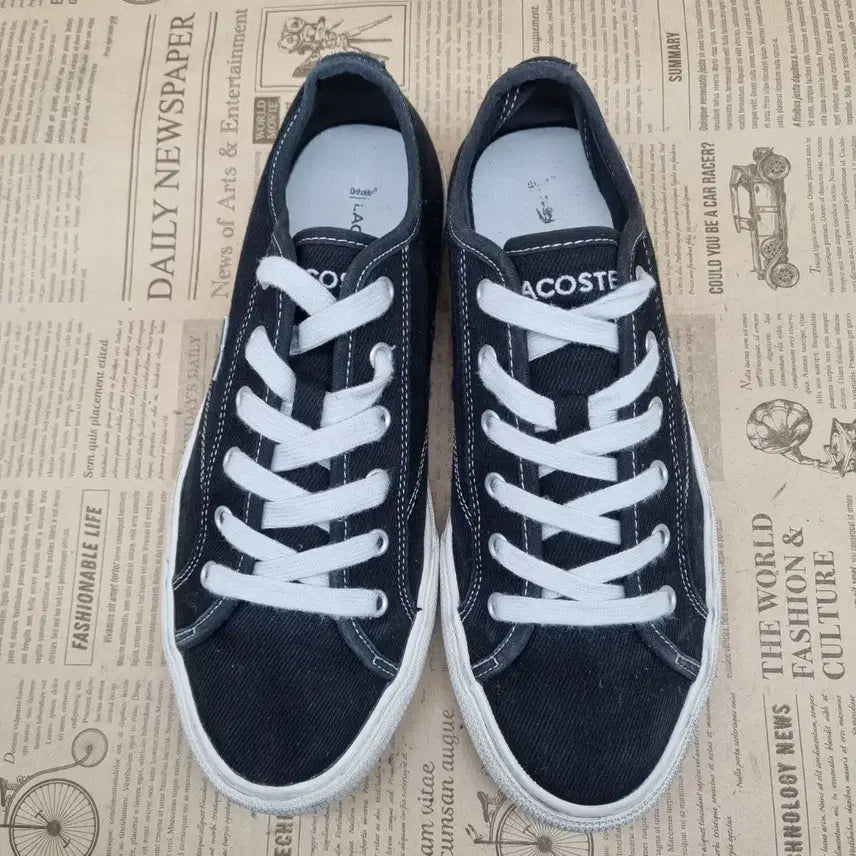 [BUNJANG] Lacoste Men's Sneakers (Size 270) / 라코스테 블랙 남성스니커즈 42 270