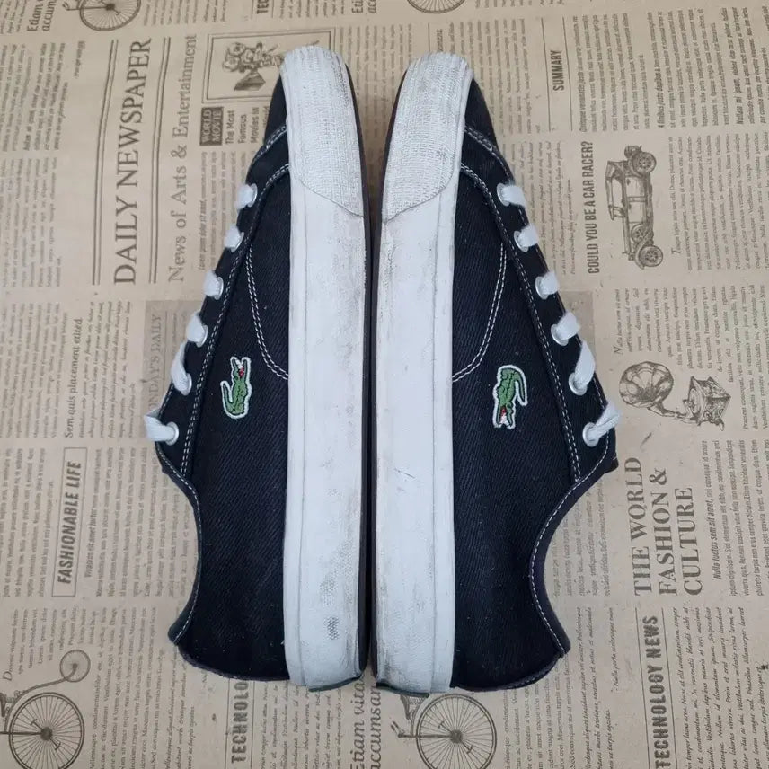 [BUNJANG] Lacoste Men's Sneakers (Size 270) / 라코스테 블랙 남성스니커즈 42 270