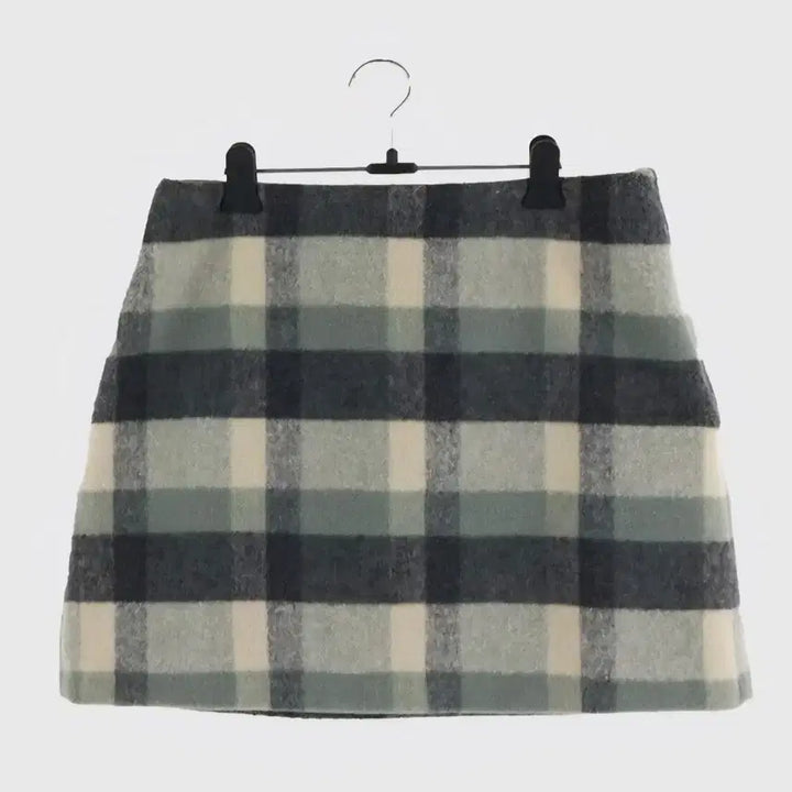 [BUNJANG] S115 Check Mini Skirt / S115 체크 미니스커트 모직 스커트
