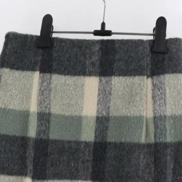 [BUNJANG] S115 Check Mini Skirt / S115 체크 미니스커트 모직 스커트