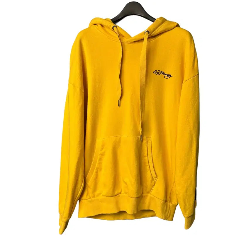 [BUNJANG] Ed Hardy Yellow Embroidered Hoodie / M 에드하디 옐로우 자수 후드 티셔츠