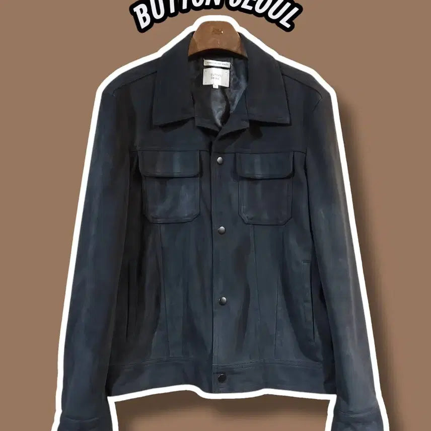 [BUNJANG] L Button Seoul Suede Jacket Black / L/ 버튼서울 스웨이드 자켓 블렉 /0220