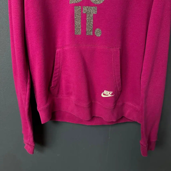 [BUNJANG] Nike Women's Deep Pink Printed Hoodie / S 나이키 여성 딥핑크 프린팅 후드 티셔츠