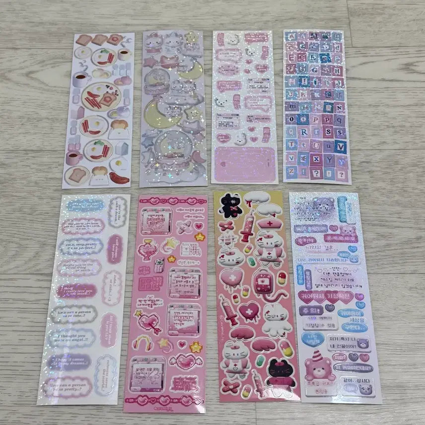[BUNJANG] Deco Stickers Bundle Set / 데코 스티커 8장 일괄