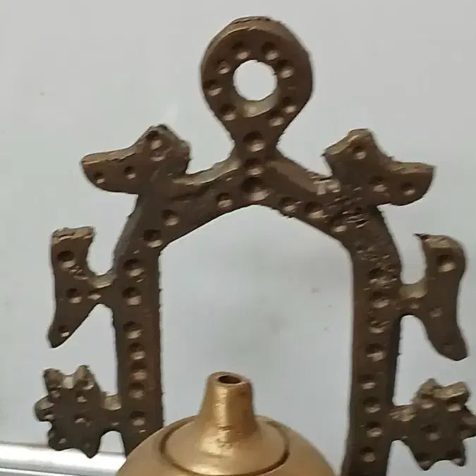 [BUNJANG] Korean Antique Brass Oil Lamp / 부엌등잔(동)민속품