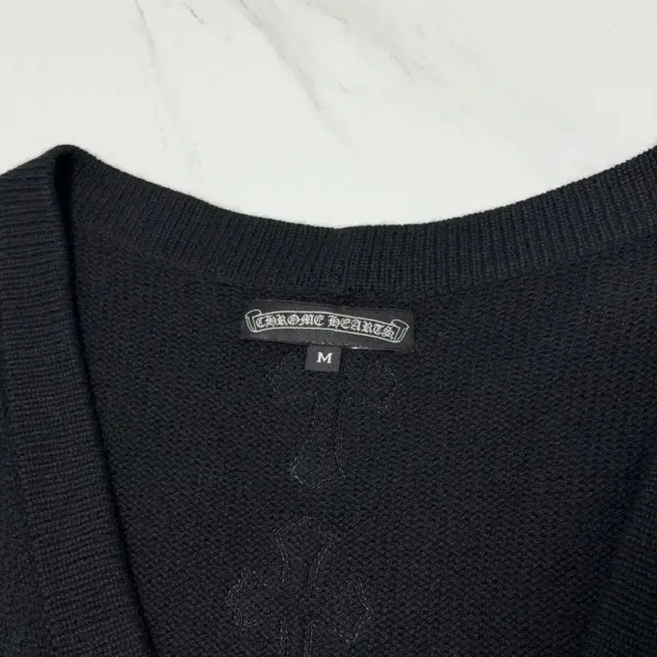 [SOLD OUT] 새상품급 크롬하츠 레더패치 캐시미어 파파 베스트 자켓 M