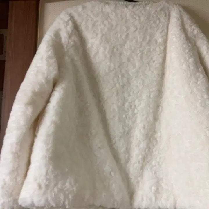 [BUNJANG] White Boucle Tweed Jacket / 화이트 뽀글이 트위드 자켓