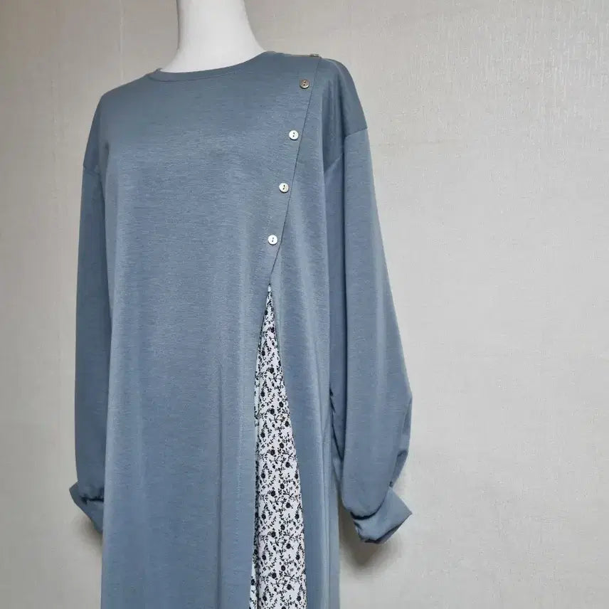 [BUNJANG] Layered Flower Long Dress / L16 레이어드 플라워 롱 원피스