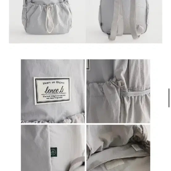 [BUNJANG] RV Mini String Backpack Light Gray / 레니비 미니 스트링 백팩 라이트그레이