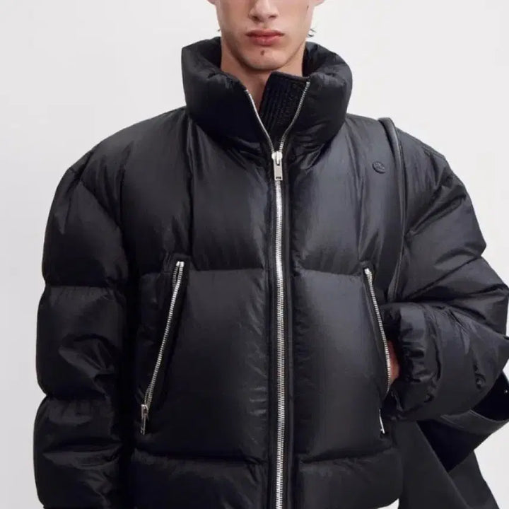 [BUNJANG] RECTO Black Puffer Down Jacket L (Goose) 105 / 렉토 블랙 푸퍼 패딩 L (구스) 105