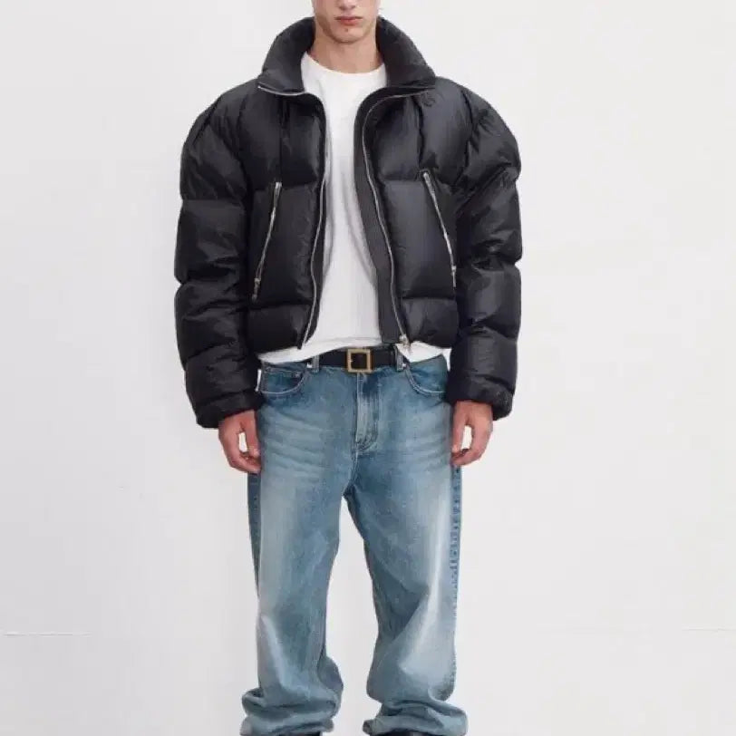 [BUNJANG] RECTO Black Puffer Down Jacket L (Goose) 105 / 렉토 블랙 푸퍼 패딩 L (구스) 105