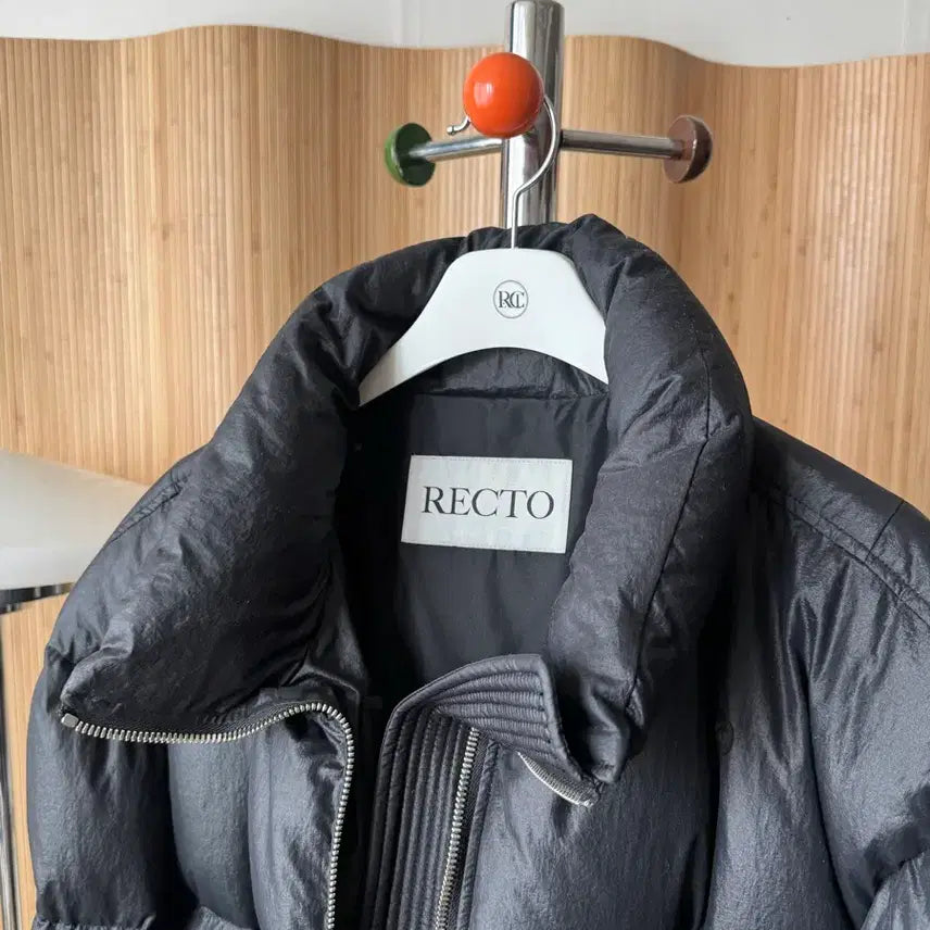 [BUNJANG] RECTO Black Puffer Down Jacket L (Goose) 105 / 렉토 블랙 푸퍼 패딩 L (구스) 105