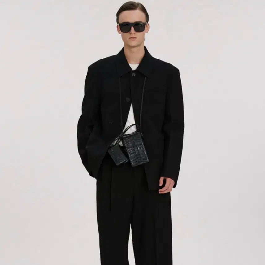 [BUNJANG] RECTO Signature Single Jacket Black / 렉토(RECTO) 남성 시그니처 싱글 자켓 블랙