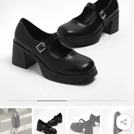 [BUNJANG] CHAAKAN Mary Jane Heels / CHAAKAN 통굽 메리제인 힐 블랙