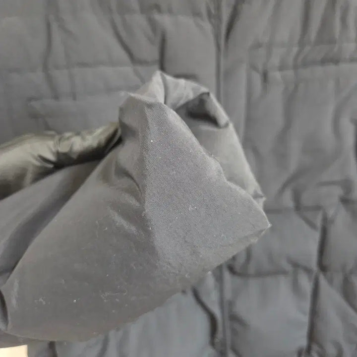 [BUNJANG] Long Black Collarless Padded Coat F / 여성 블랙 노카라  롱패딩 F