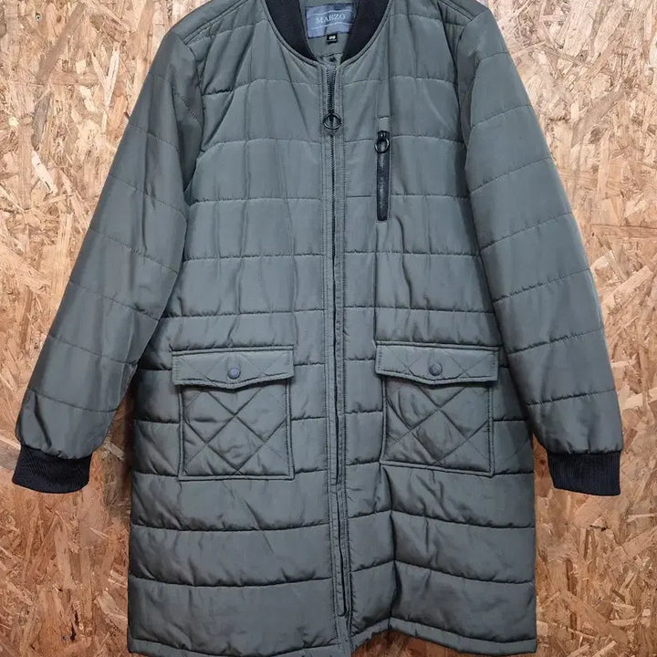[BUNJANG] MARZO Women's Quilted Long Padded Jacket (Khaki, Size 99) / [마르조 MARZO 여성 누빔 롱패딩 자켓]카키색 99