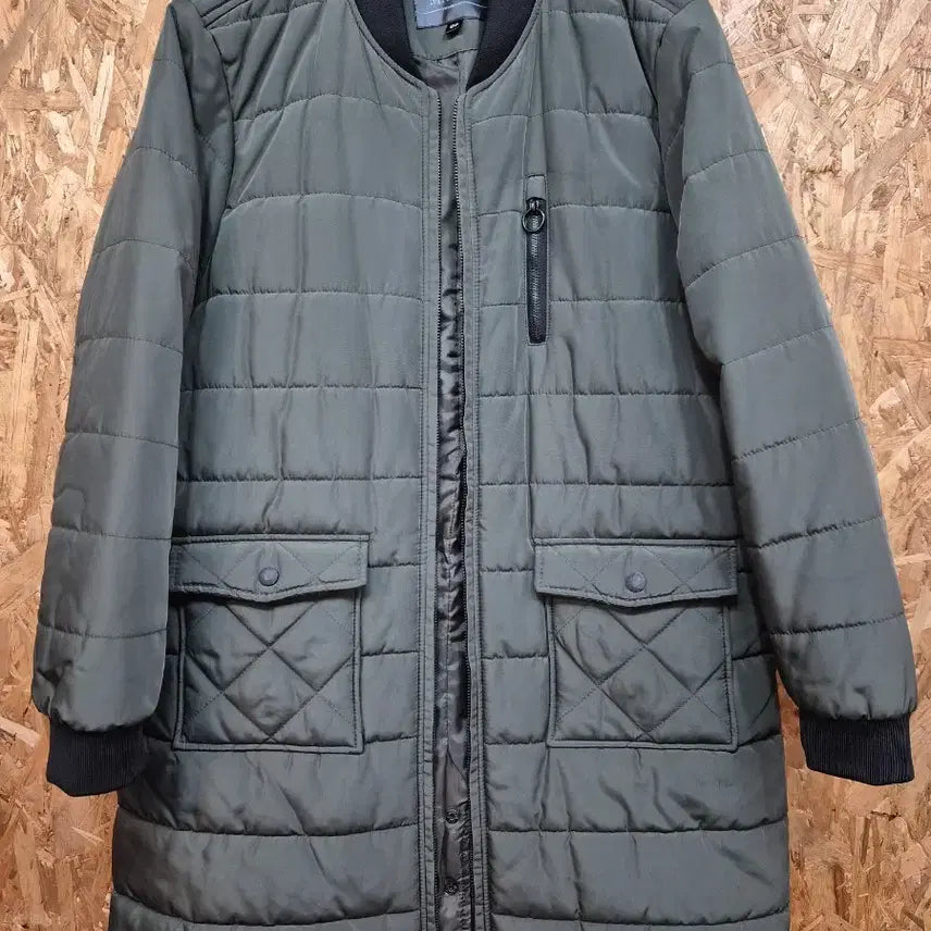 [BUNJANG] MARZO Women's Quilted Long Padded Jacket (Khaki, Size 99) / [마르조 MARZO 여성 누빔 롱패딩 자켓]카키색 99