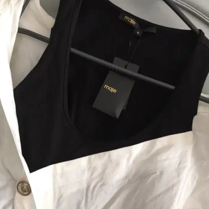 [BUNJANG] Majue Layered Shirt Blouse (Size 0) / 마쥬 레이어드 언발 셔츠 블라우스 새상품 0사이즈