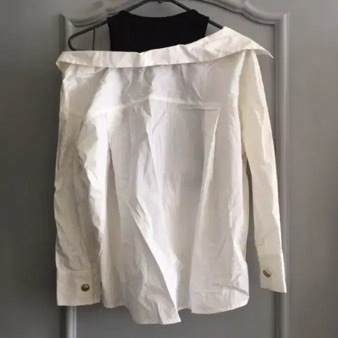 [BUNJANG] Majue Layered Shirt Blouse (Size 0) / 마쥬 레이어드 언발 셔츠 블라우스 새상품 0사이즈