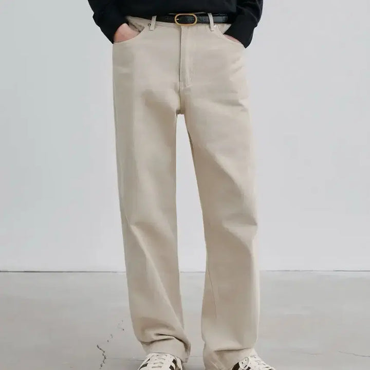 [BUNJANG] Branded1788 Wide Straight Pants / 브랜디드1788 라이트 베이지 와이드 스트레이트 34