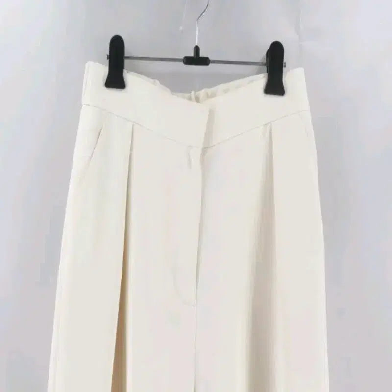 [BUNJANG] P35 Ivory Pleated Wide Pants / P35 아이보리 플리츠 와이드 팬츠