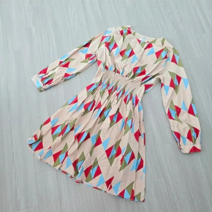 [BUNJANG] Triangle Pattern Dress / 여성) 삼각형 패턴 원피스