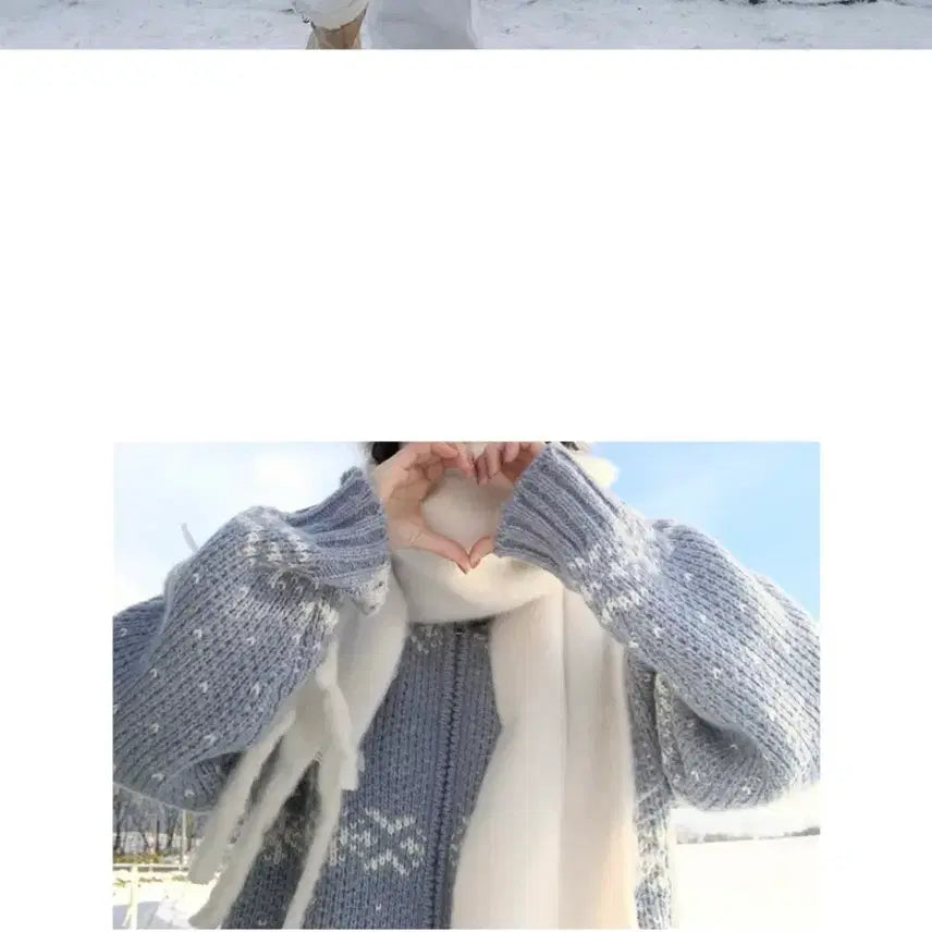 [BUNJANG] Slow and Cowichan Snow Knit Zip-up / 슬로우앤드 코위찬 스노우 니트집업
