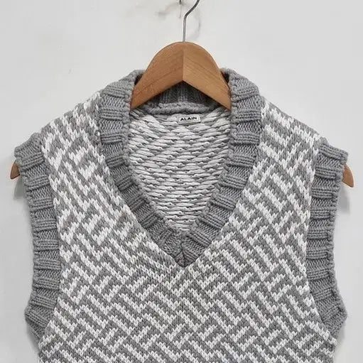 [BUNJANG] ALAIN Long Knit Vest / 여55/ ALAIN 도톰한 롱 니트 조끼