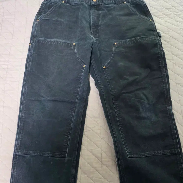 [BUNJANG] Carhartt B01 Work Pants / [38X30] 빈티지 칼하트 더블니 B01 BLK 워크팬츠 페이드 BK6