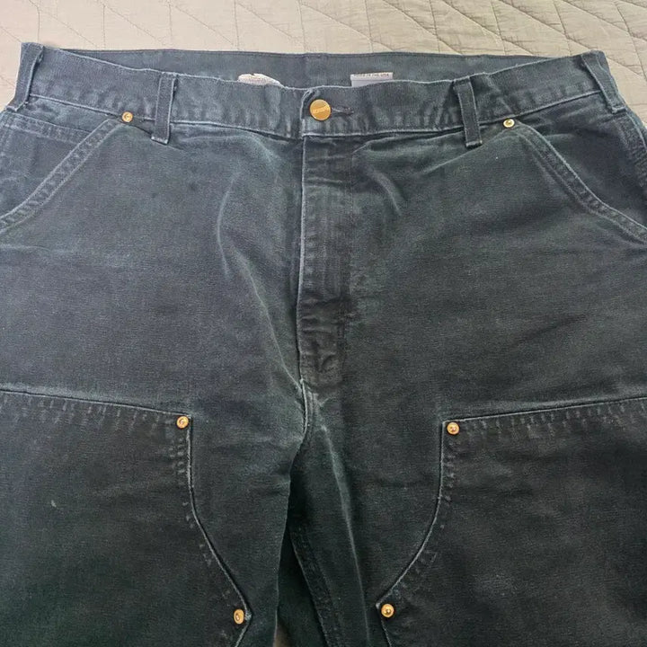 [BUNJANG] Carhartt B01 Work Pants / [38X30] 빈티지 칼하트 더블니 B01 BLK 워크팬츠 페이드 BK6