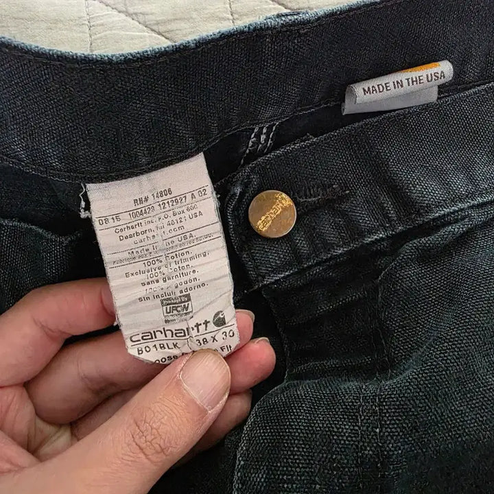 [BUNJANG] Carhartt B01 Work Pants / [38X30] 빈티지 칼하트 더블니 B01 BLK 워크팬츠 페이드 BK6