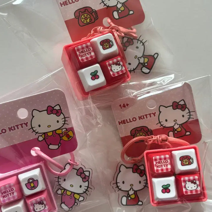 [BUNJANG] Hello Kitty LED Keycap Keyring / (새상품)헬로키티 LED 소리나는 4구 키캡 키링