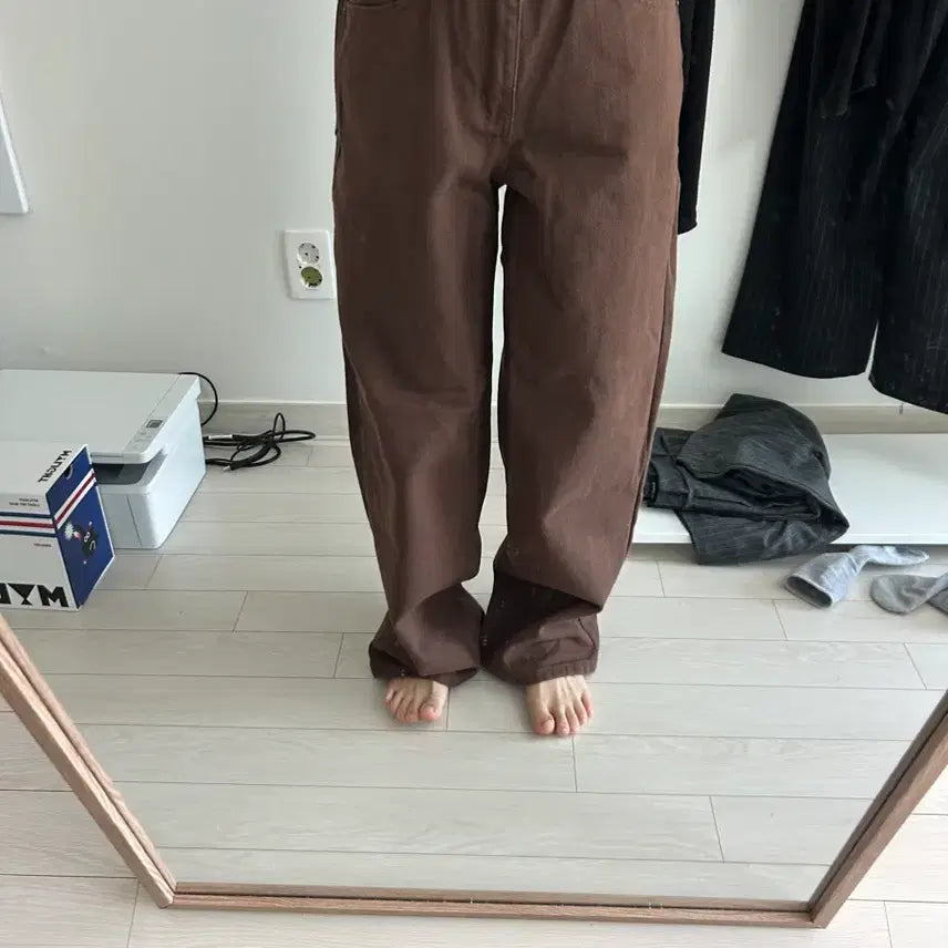 [BUNJANG] Ablie Brown Pants Spring Jeans / 에이블리 면바지 갈색 바지 청바지 봄