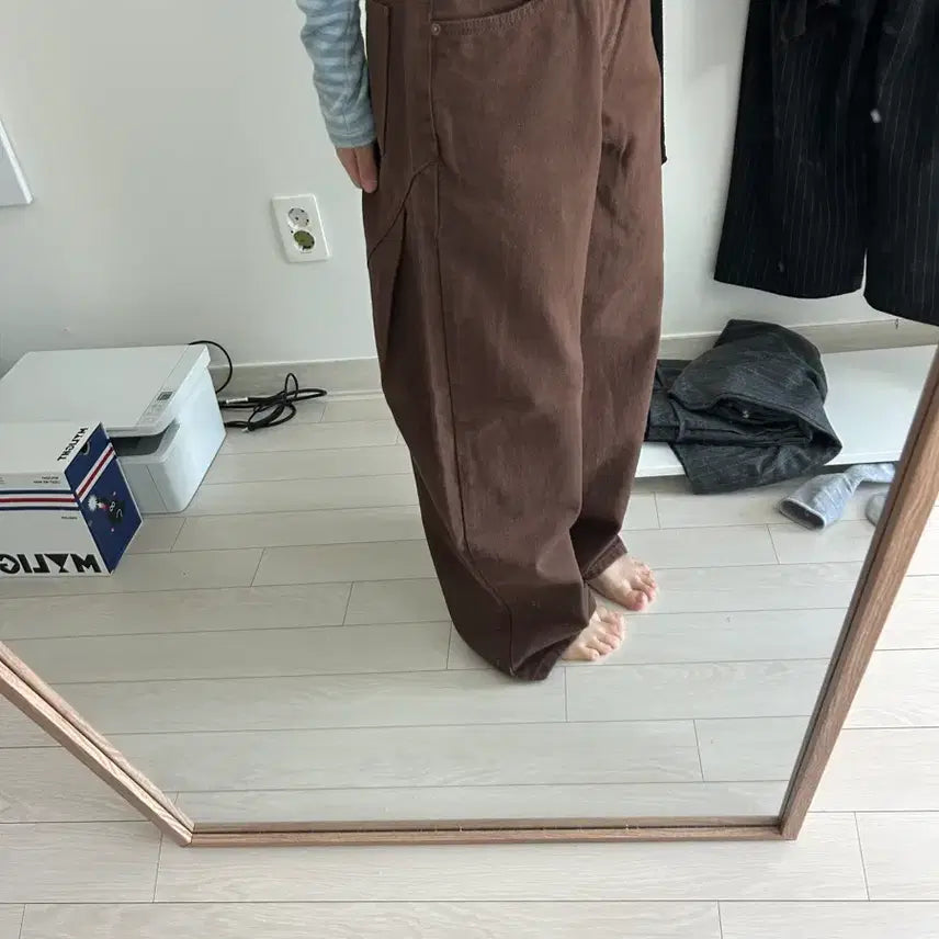 [BUNJANG] Ablie Brown Pants Spring Jeans / 에이블리 면바지 갈색 바지 청바지 봄