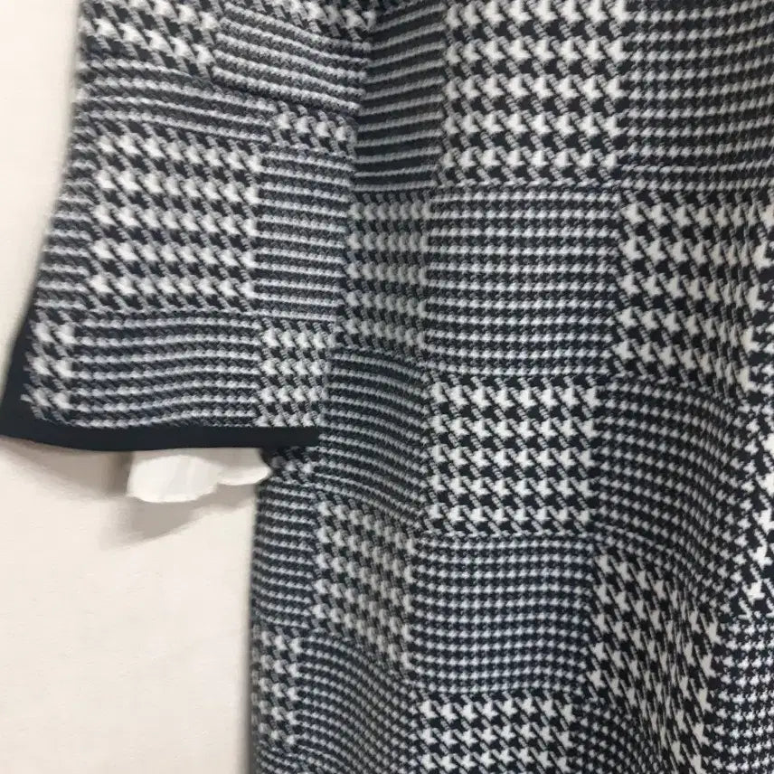 [BUNJANG] Houndstooth Check Short Sleeve Dress / 하운드투스 체크 반팔 원피스 새상품