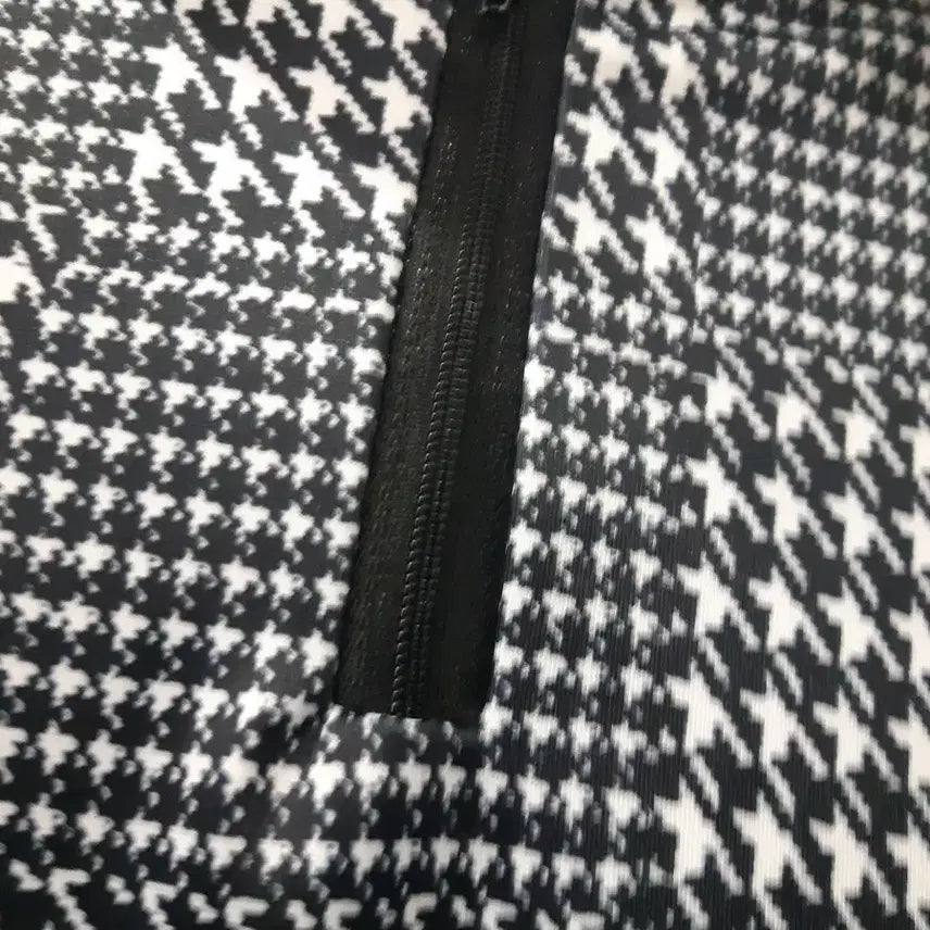 [BUNJANG] Houndstooth Check Short Sleeve Dress / 하운드투스 체크 반팔 원피스 새상품