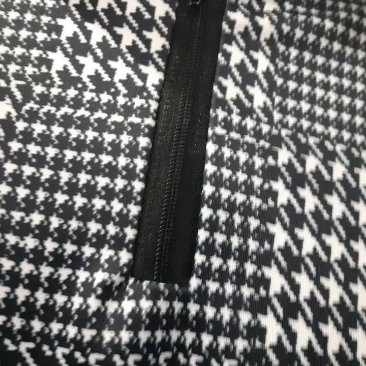 [BUNJANG] Houndstooth Check Short Sleeve Dress / 하운드투스 체크 반팔 원피스 새상품