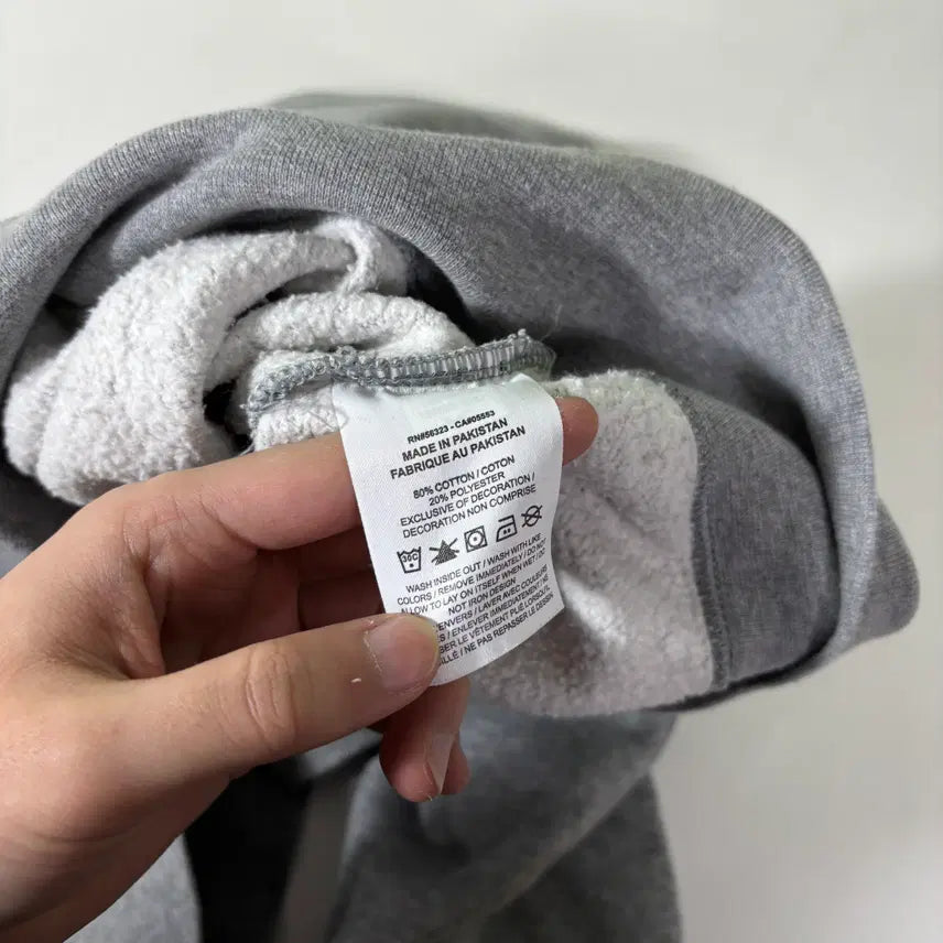 [BUNJANG] Nike Gray Oversized Short Sweatshirt / 우먼FREE 나이키 그레이 오버핏 숏 맨투맨