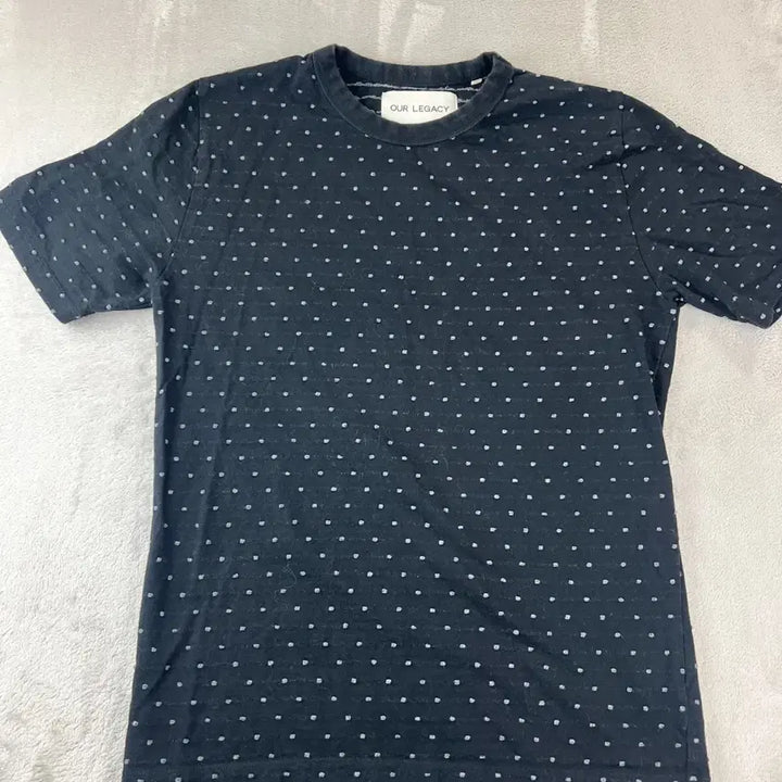 [BUNJANG] Our Legacy Melange Jacquard Dot Black T-shirt / 아워레가시  멜란지 자카드 도트 블랙 티셔츠