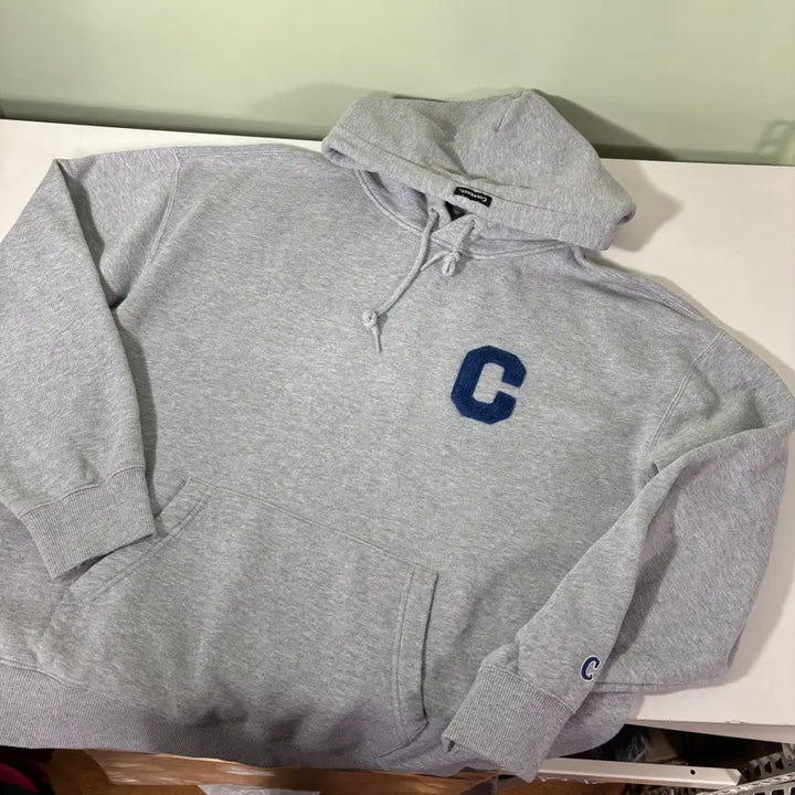 [BUNJANG] COVERNAT C Logo Hoodie Gray / L 커버낫 그레이 C로고 후드티