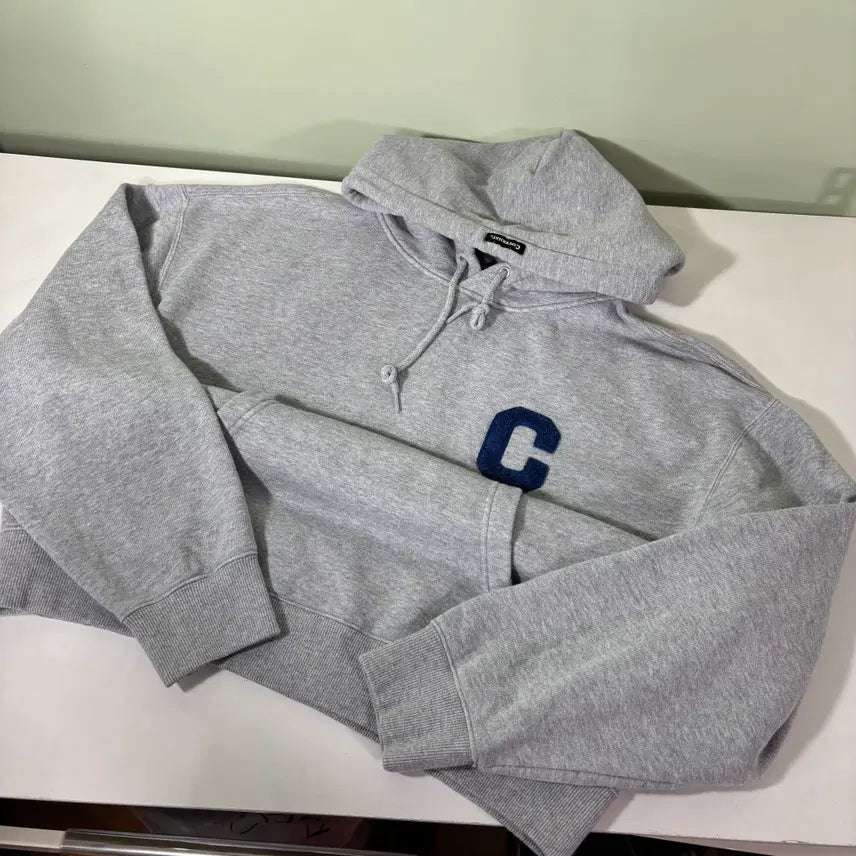 [BUNJANG] COVERNAT C Logo Hoodie Gray / L 커버낫 그레이 C로고 후드티