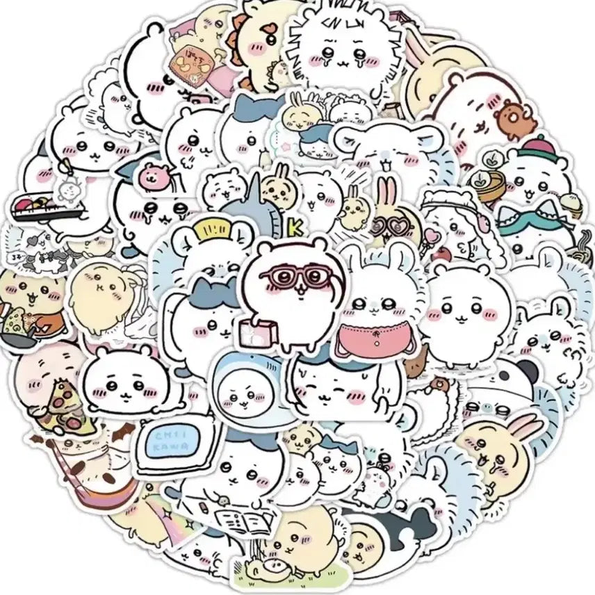 [BUNJANG] Chiikawa Hachiware Mob Kawaii Sticker / 먼작귀 조각 스티커 / 하치와레 모브카와 치이카와 모몽가 랏코 등