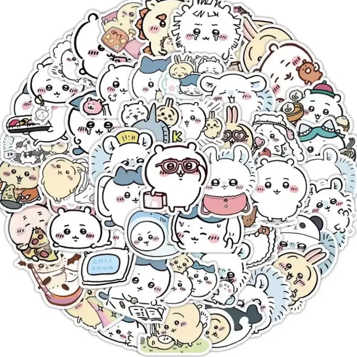 [BUNJANG] Chiikawa Hachiware Mob Kawaii Sticker / 먼작귀 조각 스티커 / 하치와레 모브카와 치이카와 모몽가 랏코 등