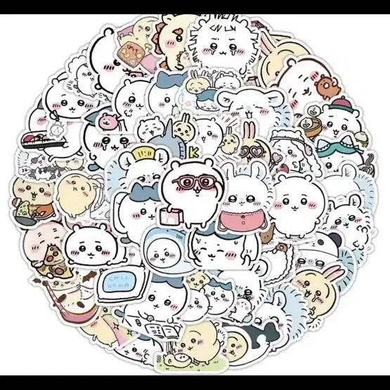 [BUNJANG] Chiikawa Hachiware Mob Kawaii Sticker / 먼작귀 조각 스티커 / 하치와레 모브카와 치이카와 모몽가 랏코 등