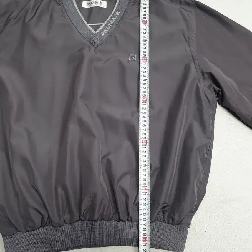 [BUNJANG] Balmain V-Neck Warm-Up Jacket (Gray, Size 95) / 발망 바람막이 브이넥 웜업 자켓 그레이 95