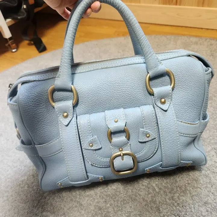 [BUNJANG] Celine CE00/35 Leather Tote Bag / 셀린느 CE00/35 연하늘 레더 토트백 -정품