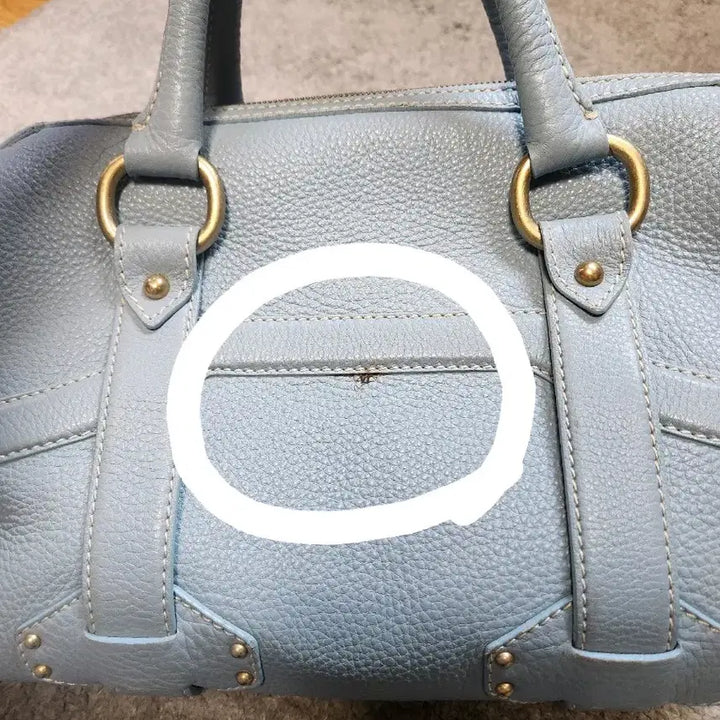 [BUNJANG] Celine CE00/35 Leather Tote Bag / 셀린느 CE00/35 연하늘 레더 토트백 -정품