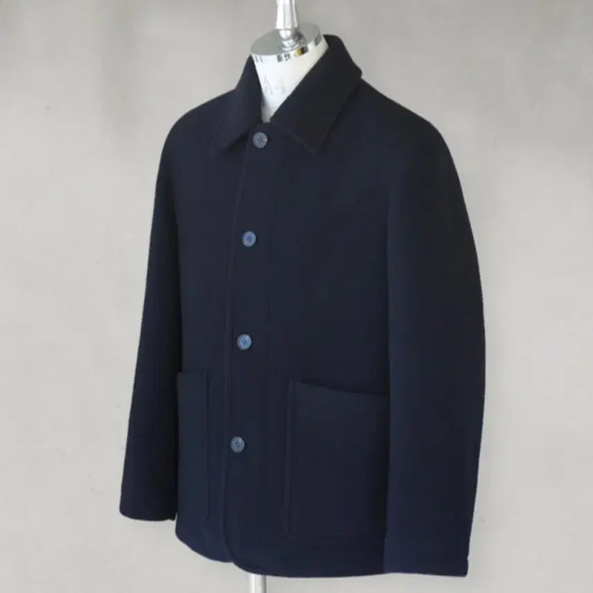 [BUNJANG] Hazzys Navy Half Coat / 헤지스 네이비 하프코트